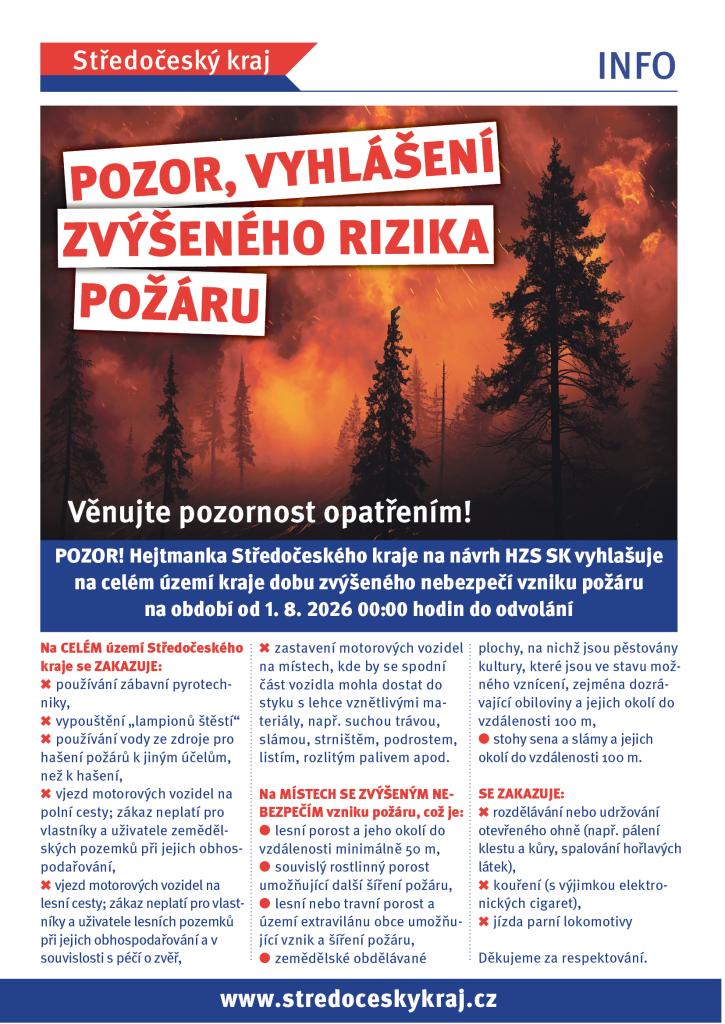 Nebezpečí vzniku požáru
